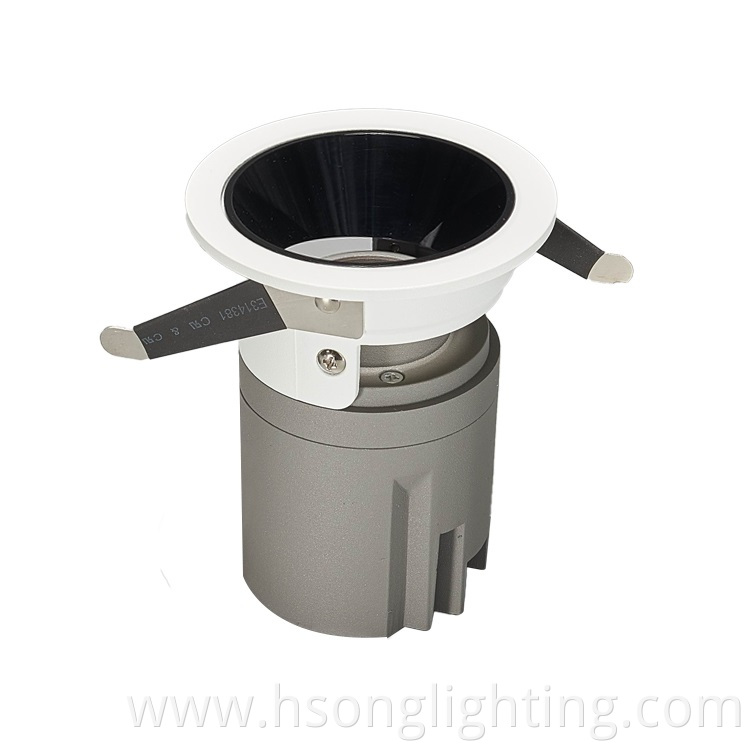 Manufacture modern dimmable led downlight Beam Angle 15 24 36 degree led COB Recessed light for spot jewellery shop